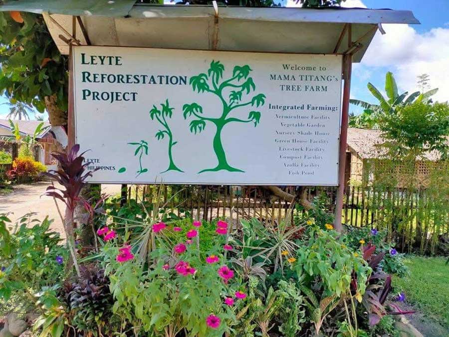 Leyte Reforestation Project sign